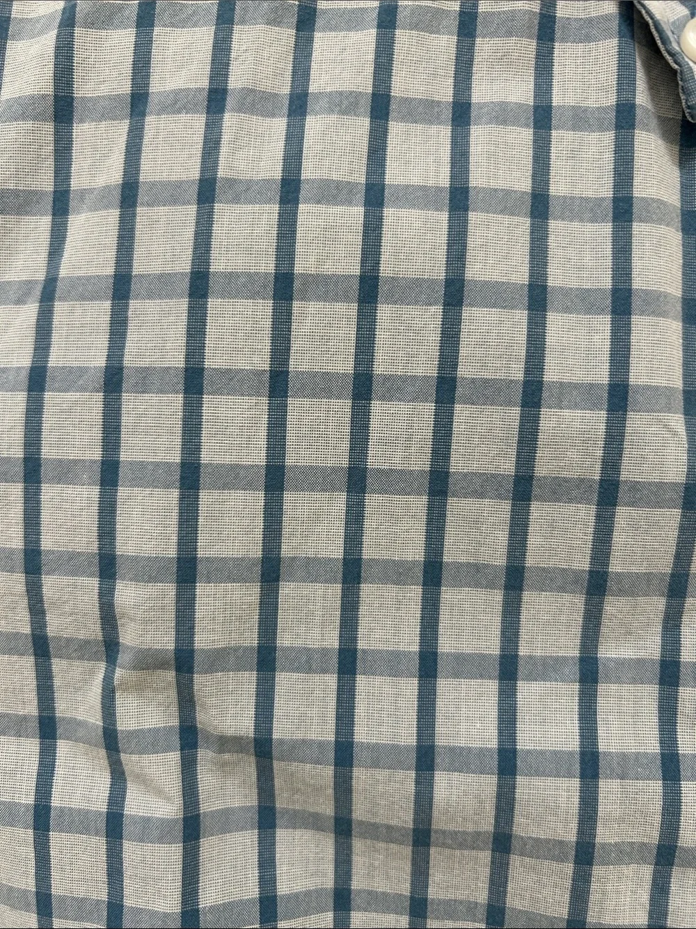 J. Crew Light Blue and White Checked Button-Down slim Shirt size small